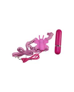 Roze oplegvibrator met bandjes