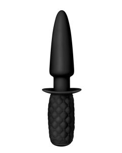 Siliconen Buttplug met Handvat Punishment Thorn - Zwart
