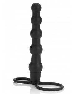 Penis- en Ballenring met Anal Beads - Dubbele Penetratie