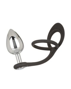Teardrop Buttplug met Cockring Star Fucker - XL