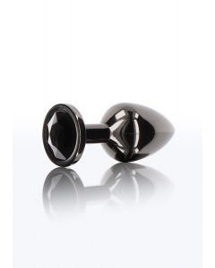 Buttplug With Diamond Jewel L - Zwart
