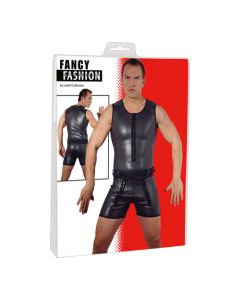 Heren korte overall zwart
