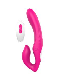 Strapless Strap-On Remote Double Dipper 