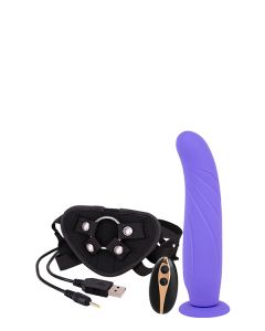 Strap-on met Vibrerende Dildo - Paars