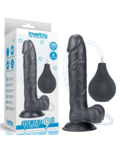 Squirting Realistische Dildo Zwart 9 met verpakking