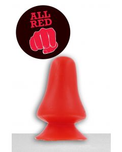 All Black Casper Buttplug - 12 cm red