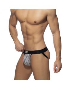 Addicted Tiger Print Jockstrap - Grijs zijkant
