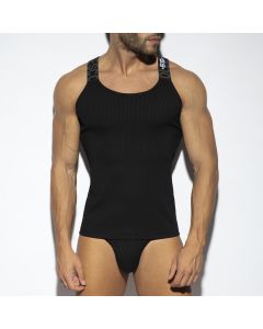 Addicted Gerecyclede Rib Tanktop - Zwart
