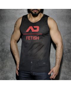 Addicted Mesh Tank Top - Rood zijkant