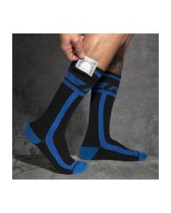 Addicted Lange Pocket Fetish Sokken - Blauw