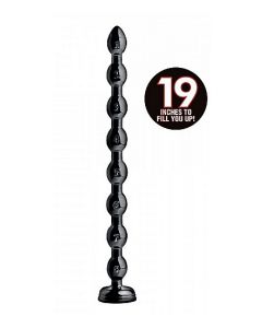 Beaded Anaal Slang met Zuignap - 58 cm 