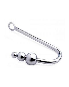 Beaded Anal Hook - Zilver