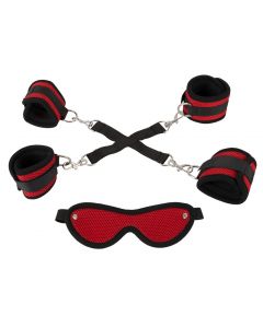 Boeien Set met Hogtie - Zwart / Rood voorkant