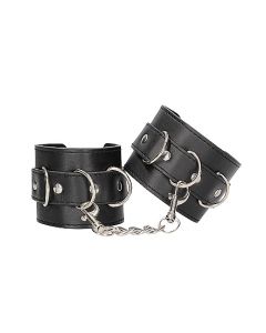Bonded Leather Hand- of Enkelboeien - Zwart