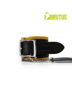 BRUTUS Leren Polsboeien - Geel