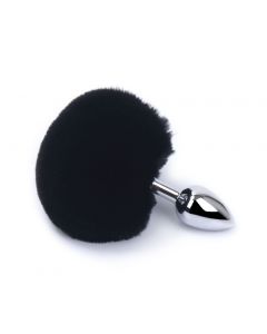 Buttplug Bunny Tail - Zwart 
