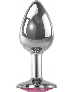 Buttplug met Siersteen L - Roze los