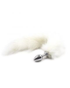 Buttplug met Vossenstaart - Wit