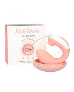 Clitoris Stimulator Pink Wave naast doos