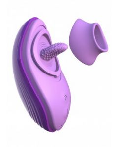 Clitoris Vibrator Her Silicone Fun Tongue - Paars open