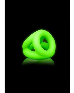 Cockring & Balriem Glow in The Dark donker