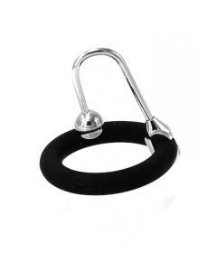Cum Stopper met 2 Siliconen Ringen - Zwart