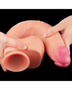 Dildo met Dubbele Siliconen laag - Noah buigzaam