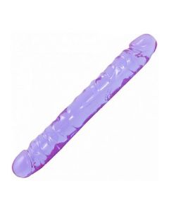 Doc Johnson - Crystal Jellies dubbele dildo - Paars