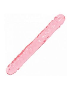 Doc Johnson - Crystal Jellies dubbele dildo - Roze