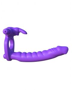 3- In-1 Double Penetration Ring + Vibratie