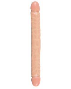 Dubbele Dildo met Geaderde Schacht voorkant