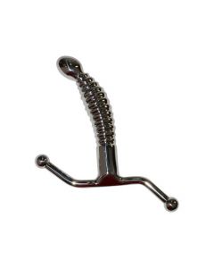 Geribbelde Metalen G-Spot en P-spot Dildo kopen