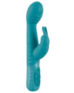 Flexibele Rabbit  G-spot Vibrator Dopper Kopf - Turquoise