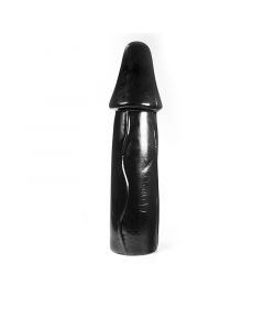 Dark Crystal Zwarte XXL Dildo met Gladde Schacht Gijs - 50 cm