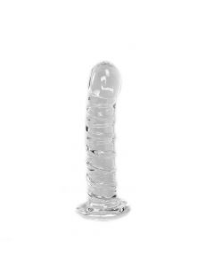 Glazen Dildo Transparant Penis Swirl