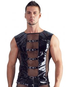 Heren Lak Shirt met Riempjes 