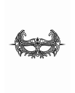 Kanten Masker Empress - Zwart los