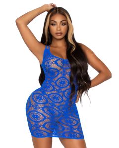 Leg Avenue Mini Jurk Daisy met Madeliefjes - Blauw