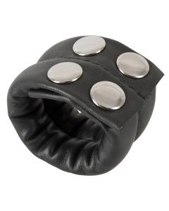 Leren Cockring met Gewicht - Zwart dicht