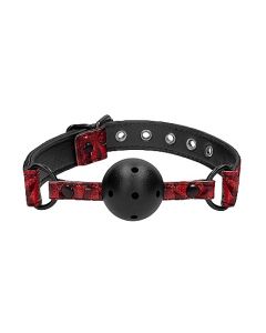 Luxe Ball Gag met Gaten - Rood / Zwart