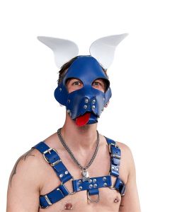 Masker Shaggy Dog Hood - Rood/Geel voorkant