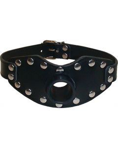 Mister B Leather Strap-On Piss Gag - Zwart