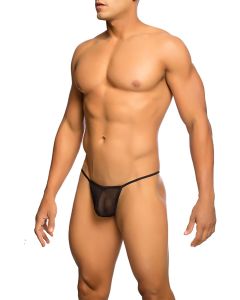 MOB Sheer T-Back Thong - Zwart