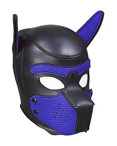 Neopreen Masker Puppy Play - Blauw voor