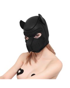 Neopreen Puppy Dog Masker - Zwart voorbeeld