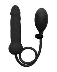 Opblaasbare Siliconen Dildo - Zwart los