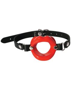 Open Mouth Gag - Silicone Lips Red los