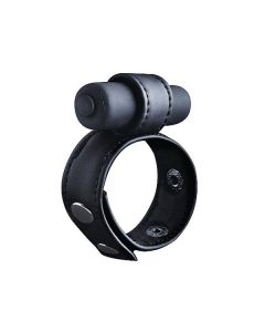 Leren cockring - zwart