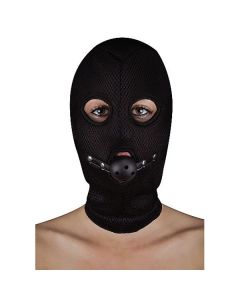 BDSM masker van netstof met open balknevel