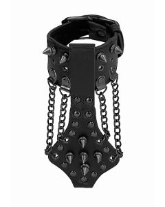 Ouch! Skulls and Bones - Armband met Vinger Sieraad en Spikes